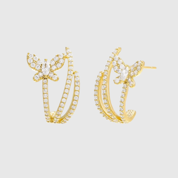 Zarcillos Mariposa Saturnia Plata 925