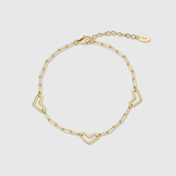 Pulsera Linked by Heart Plata 925