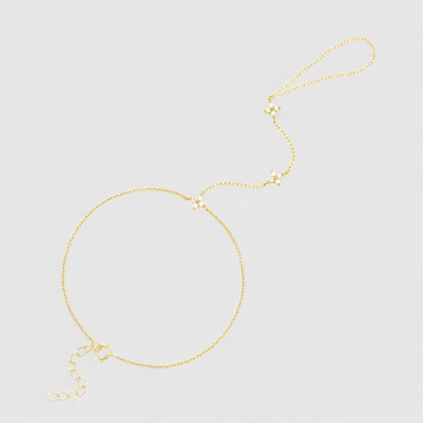 Handchain Flores Plata 925