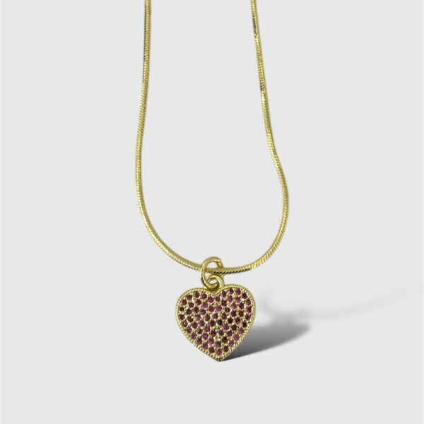 Collar Mini Corazon de Zircon