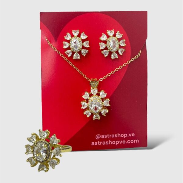 Set Collar + Zarcillos + Anillos Mod10