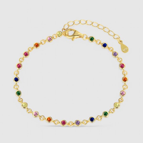 Pulsera Tennis Bezel de Colores