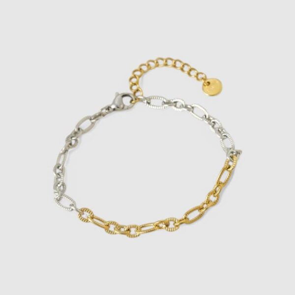 Pulsera Mini Eslabones Bicolor