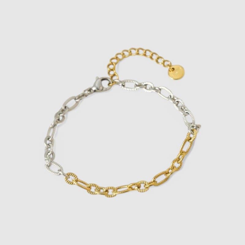 Pulsera Mini Eslabones Bicolor