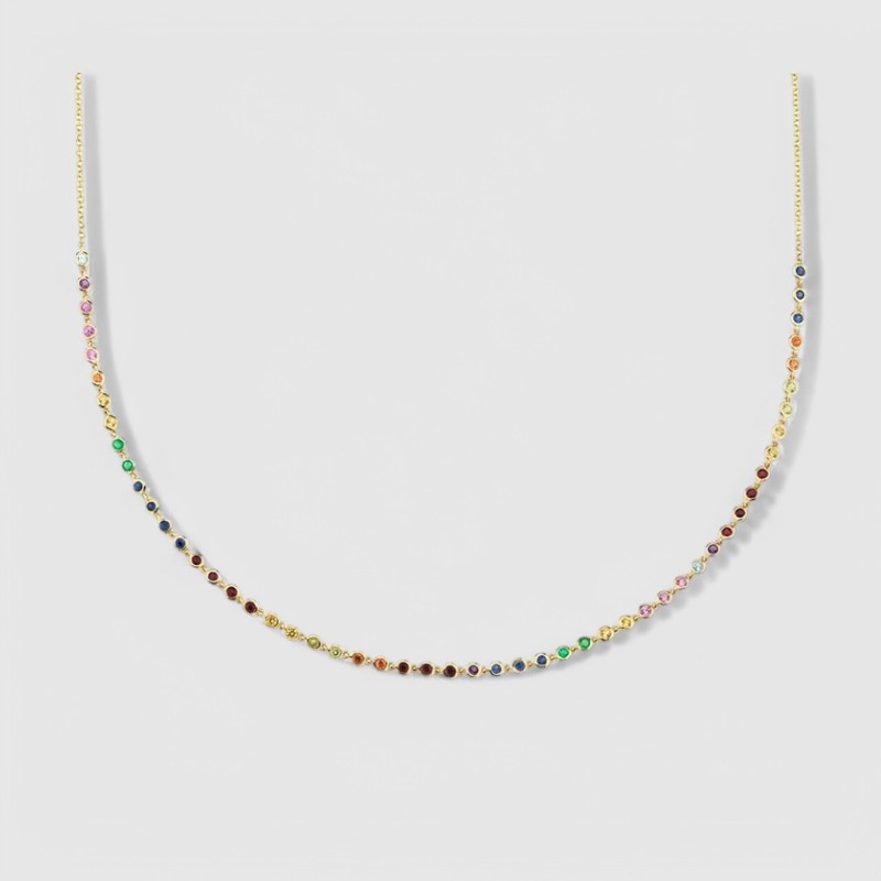Collar All I see is Rainbow Plata 925