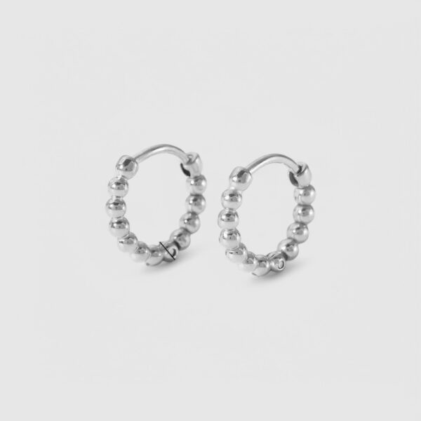 Zarcillo Mini Balines Plateado