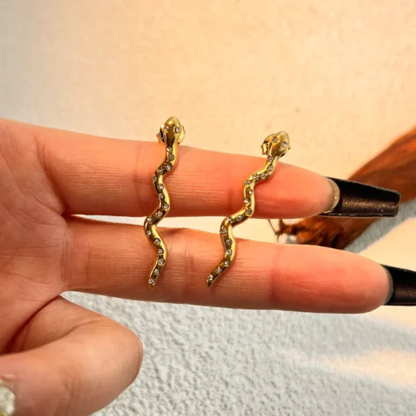 Zarcillo Serpiente Brillante