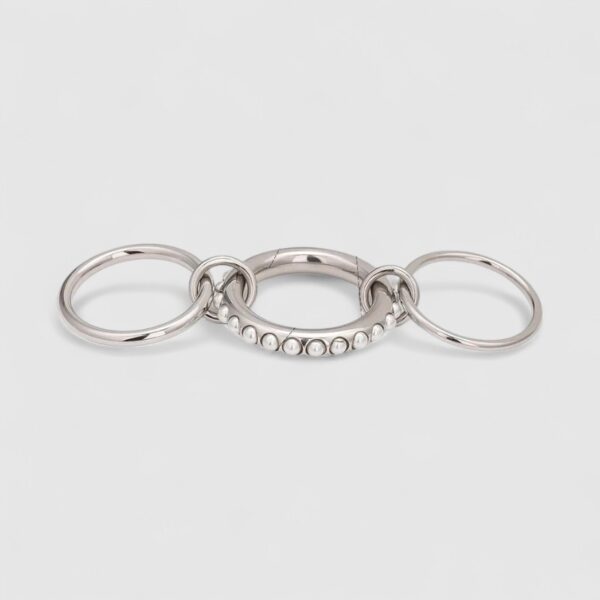 Anillo Triple con Perlas #8