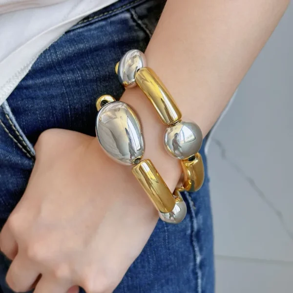 Pulseras Elasticas Bicolores Chunky