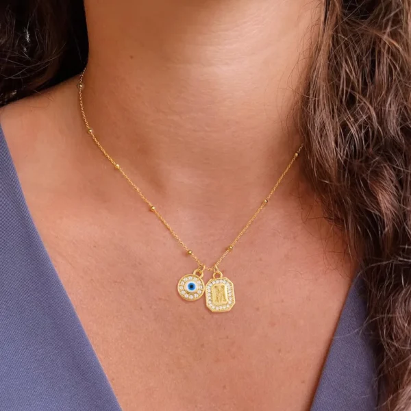 Collar Inicial + Devil Eye