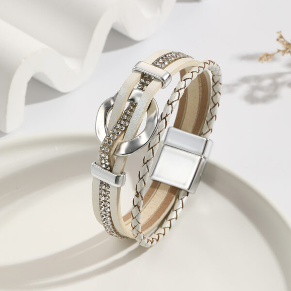 Pulsera Semicuero Detalle Circular