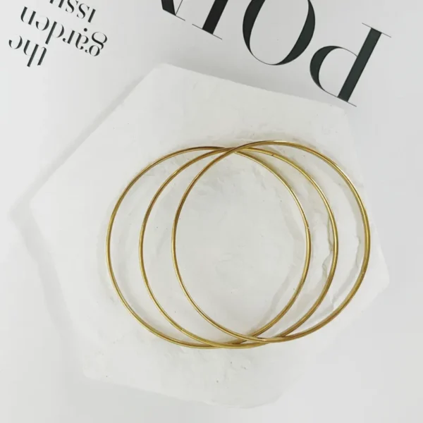 Set de Pulseras 3 pzas Lisas Basicas