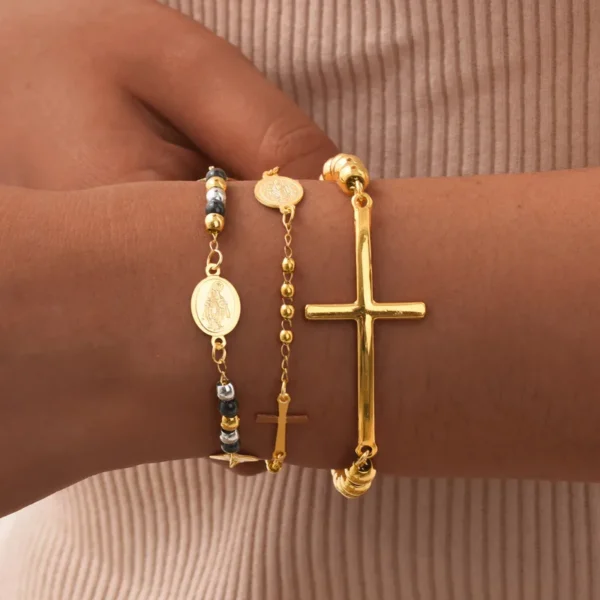 Pulseras Religiosas Tipo Rosarios