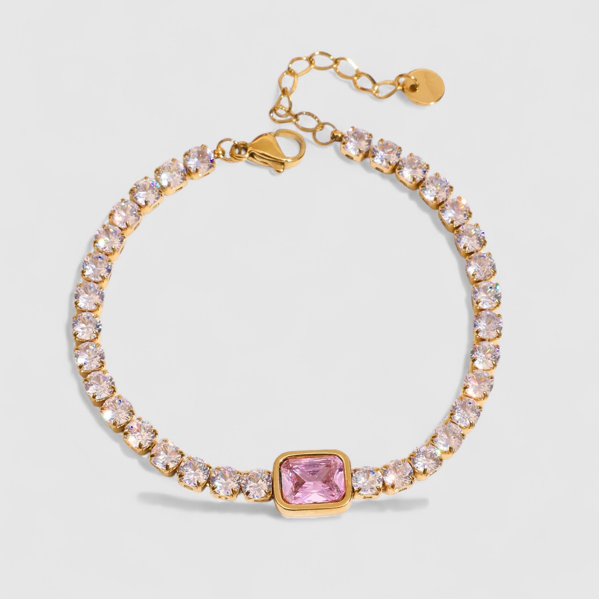 Pulsera de Zirconia Rosa - Imagen 2