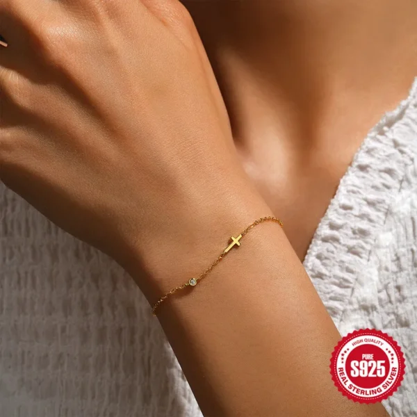 Pulsera Cruz Plata 925