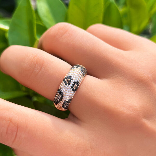 Anillo Zirconia Animal Print