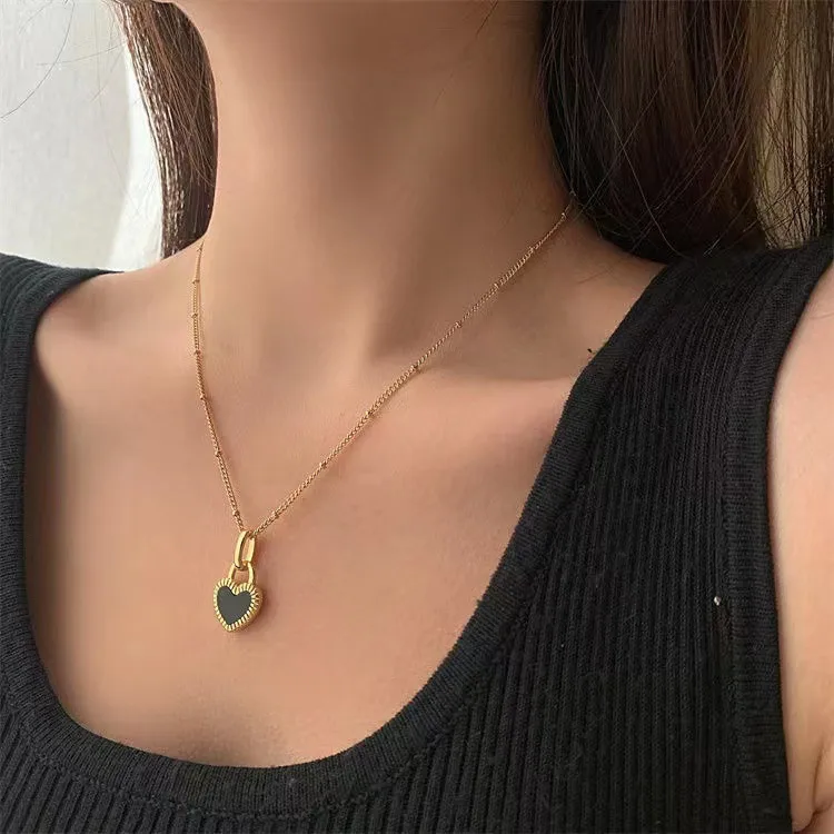 Collar Corazón Doble Color