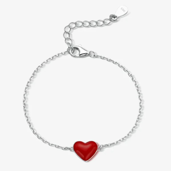 Pulsera Red Heart Plata 925