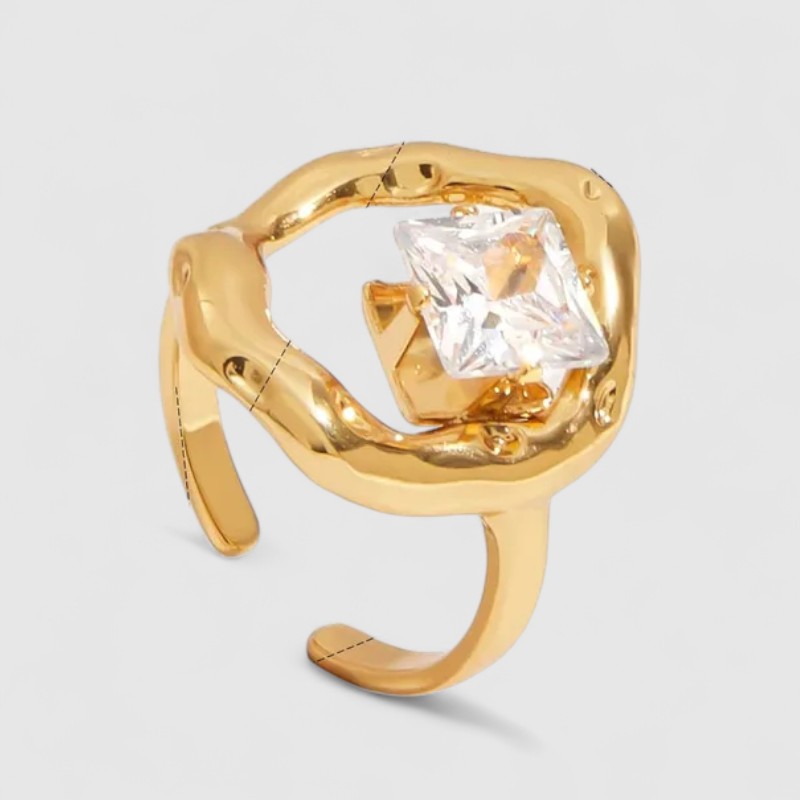 Anillo Abstracto Con Piedra