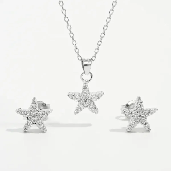 Set Topito + Collar Estrellas Plata 925