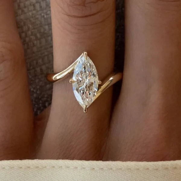 Anillo Compromiso Banda Abstracta Plata 925