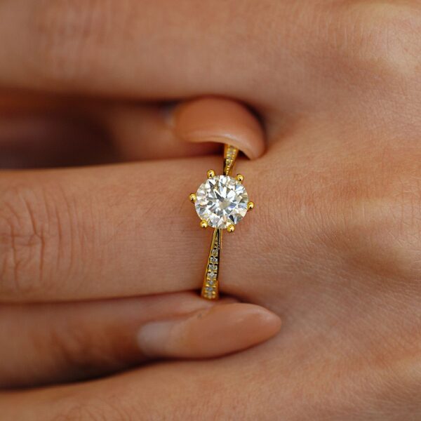 Anillo Compromiso Moissanita Plata 925