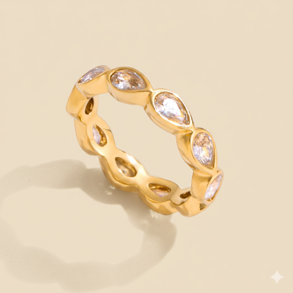 Anillo Piedras Gotas