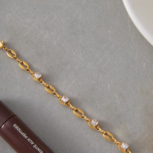 Pulsera Eslabones y Punto de Luz