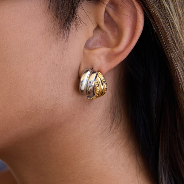 Zarcillos Nudo Bicolor