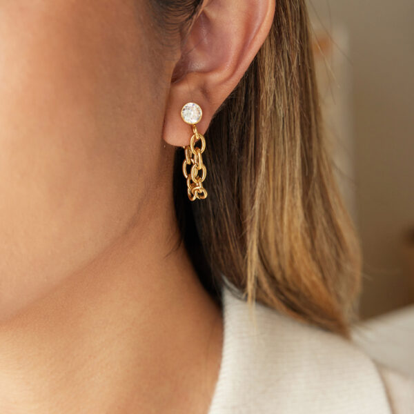 Zarcillos Leah con Cadena