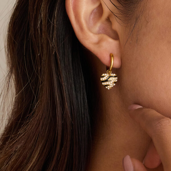 Zarcillos Corazon Animal Print