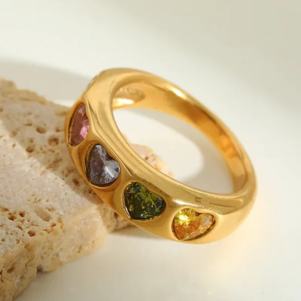 Anillo Rainbow Hearts