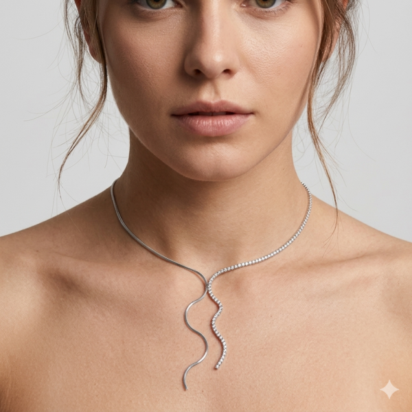 Collar Doble Tira Brillos