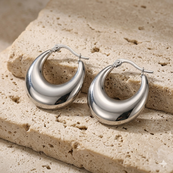 Zarcillos Basicos Plateados