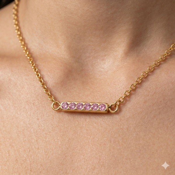 Collar Zircones Rectangulares