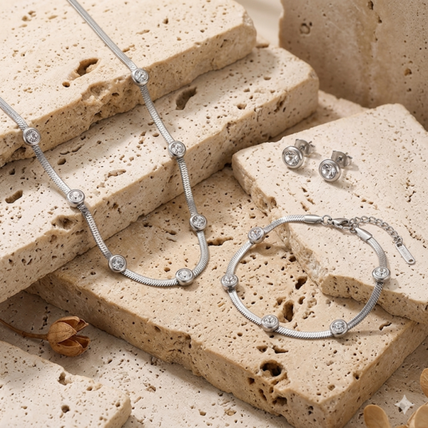 Set Collar+Pulsera+Topitos Mod13