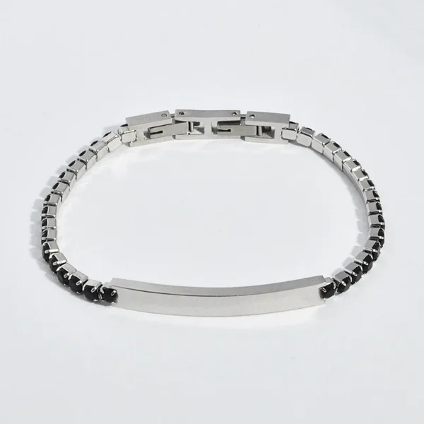 Pulsera Tennis Negra para Grabado Laser