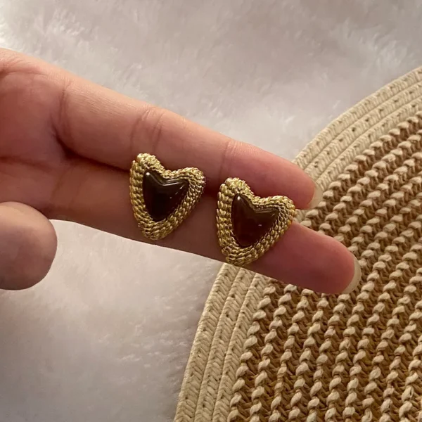 Zarcillos Corazon Acrilico