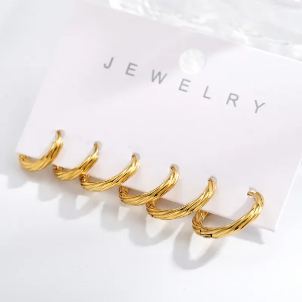 Set Zarcillos Acanalados