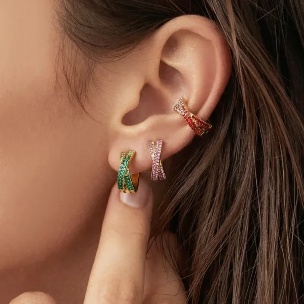 Zarcillos Rainbow Cruzados