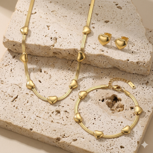 Set Collar+Pulsera+Topitos Mod11