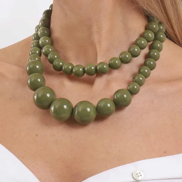 Collar Chunky Beads Doble
