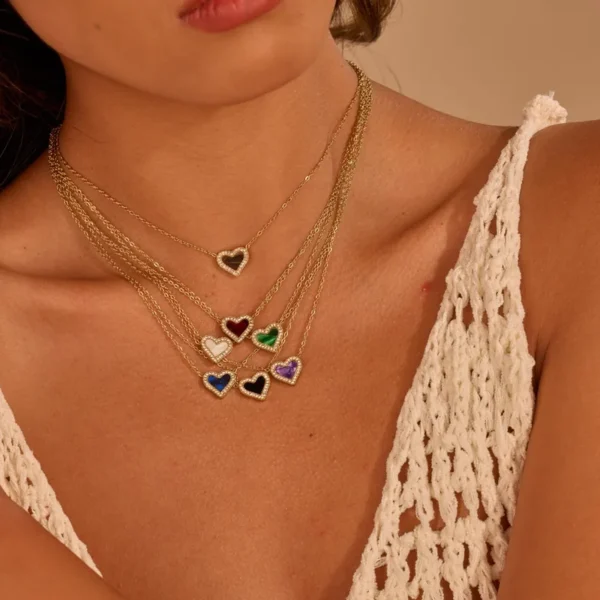 Collar Corazones Coloridos