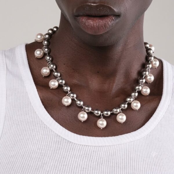 Collar Silver & Pearls