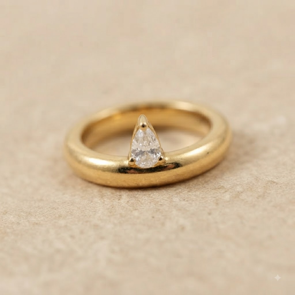 Anillo Gota De Agua