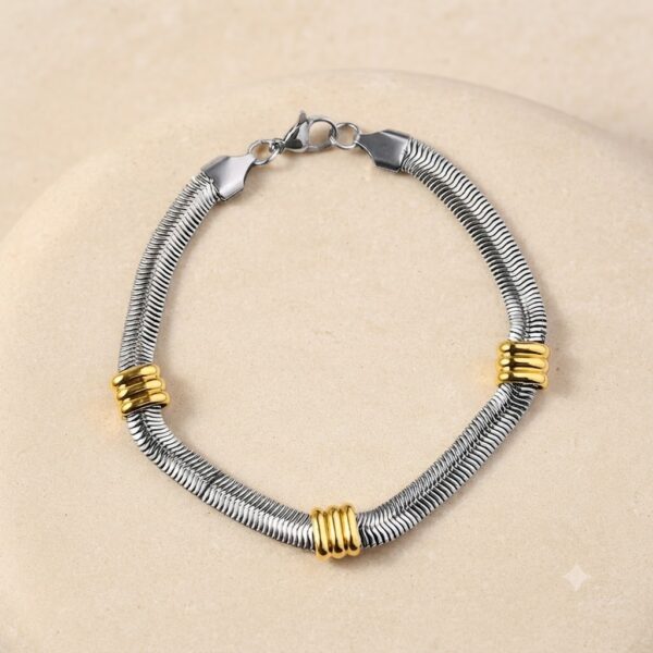 Pulsera Bicolor De Hombre