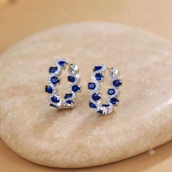 Zarcillos Con Piedras Azules