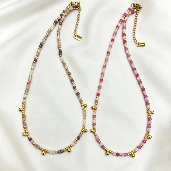 Collar de Cuentas y Balines Multicolor