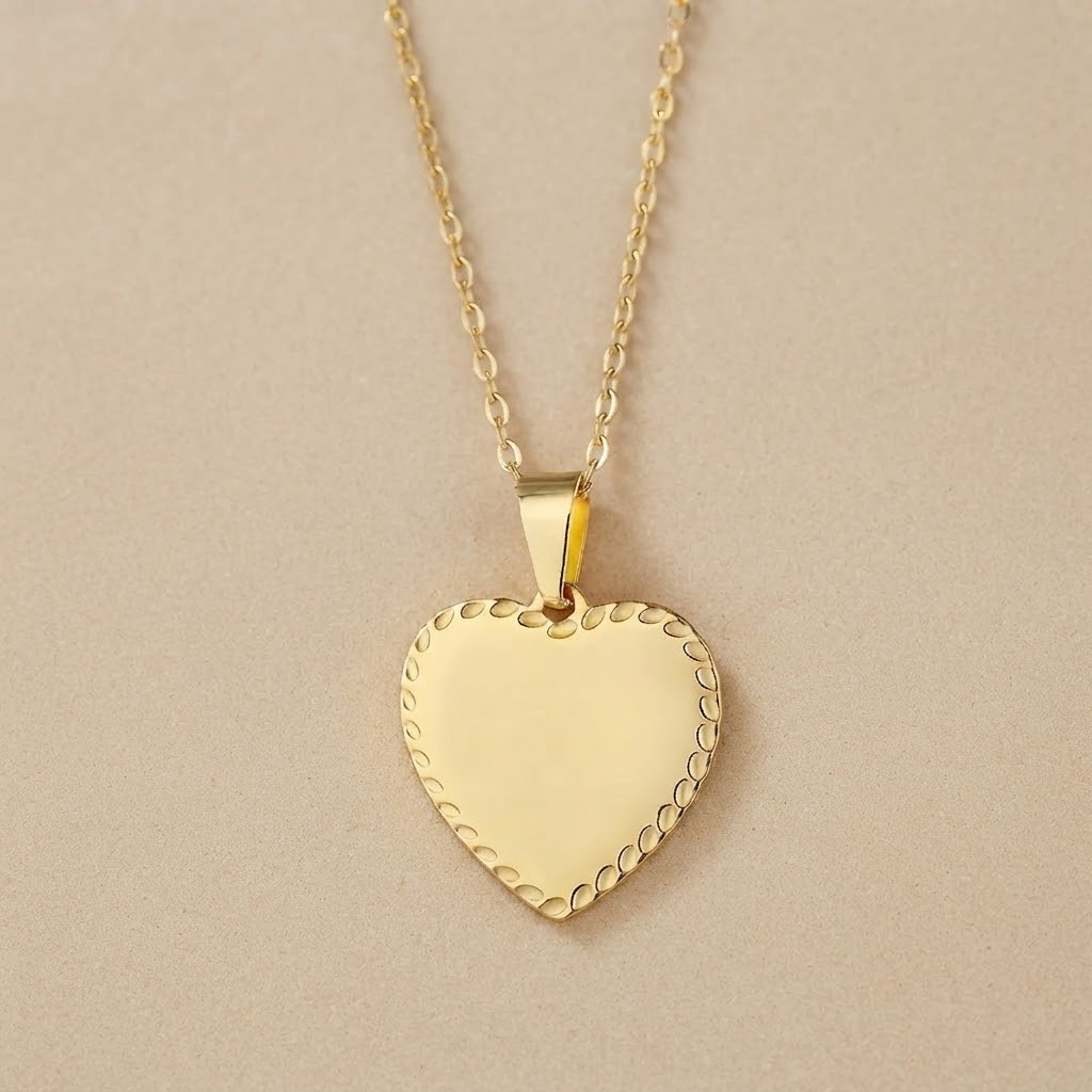 Collar Corazón Con Relieve Para Grabado Laser - Imagen 3