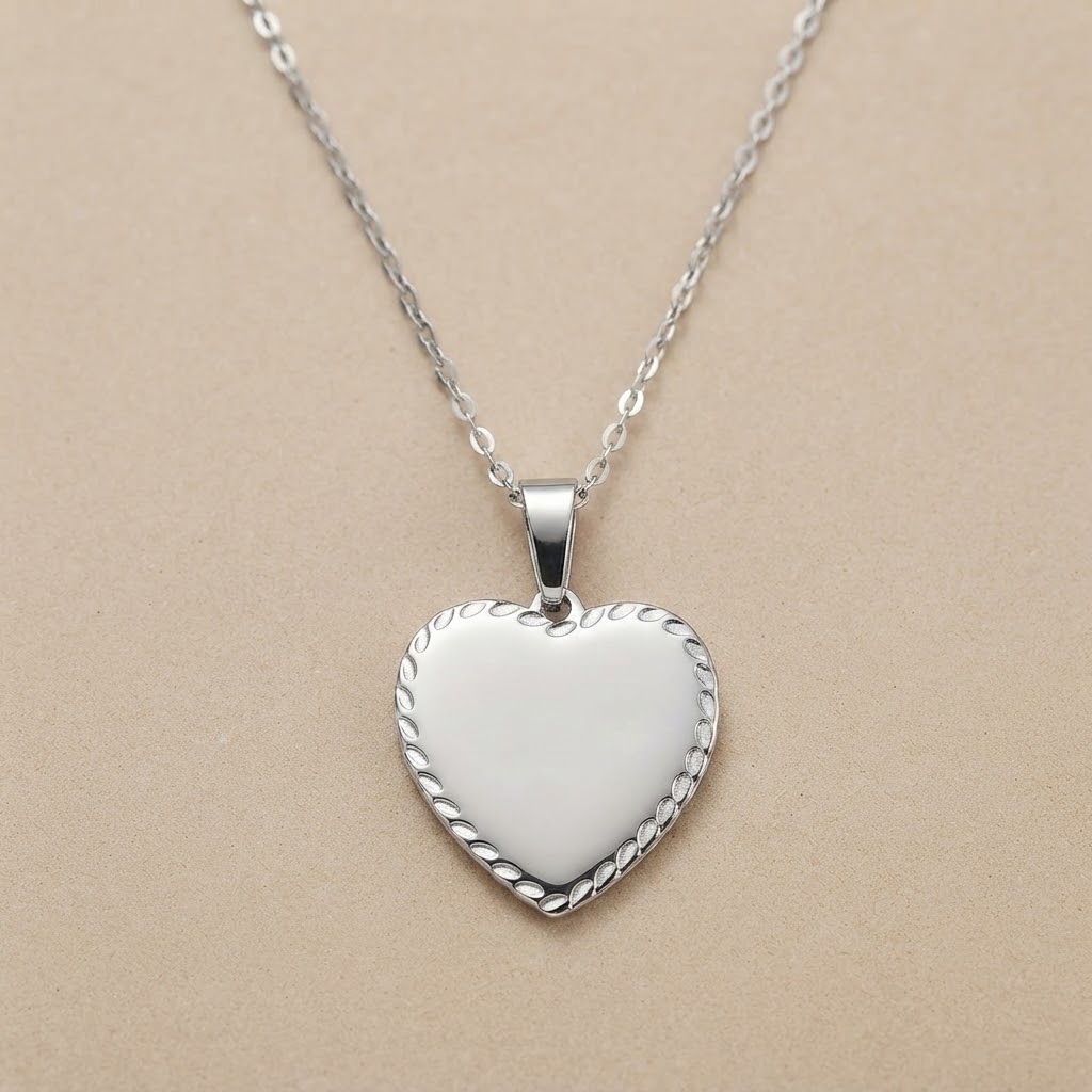 Collar Corazón Con Relieve Para Grabado Laser - Imagen 2